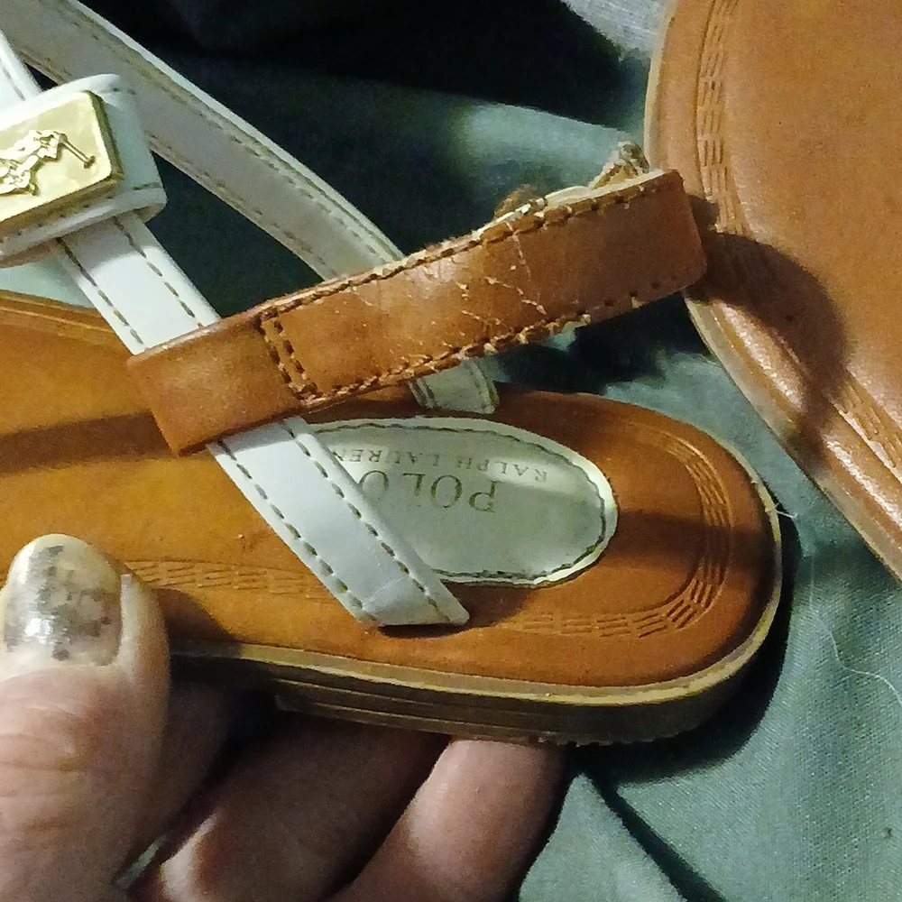 Ralph Lauren White Thong SANDALS